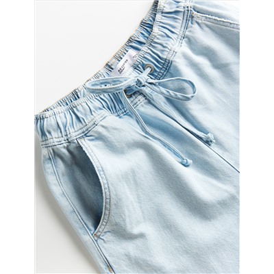 Balloon-Jeans mit elastischem Taillenbund
