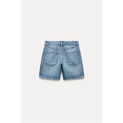 TRF MID-RISE DENIM BERMUDA SHORTS
