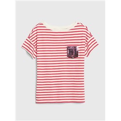 Kids Flippy Sequin Graphic T-Shirt