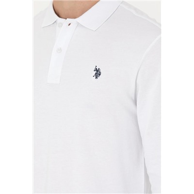 Erkek Beyaz Basic Sweatshirt