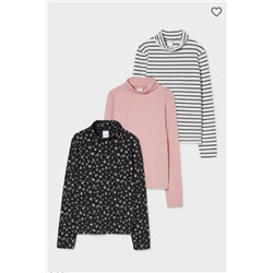 Multipack 3er - Rollkragenshirt - Bio-Baumwolle