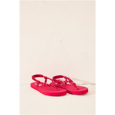 Chanclas cuerda Snoopy rojo