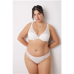 INTUITIVE Sujetador halter relleno encaje blanco