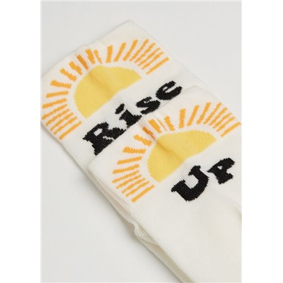 Kurze Socken mit Good-Vibes-Muster