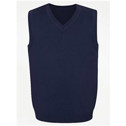 Navy V-Neck School Tank Top