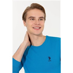 Erkek Kobalt Mavi Basic Kazak