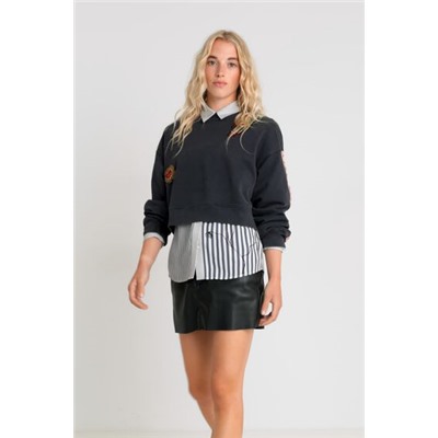 Sudadera felpa parches