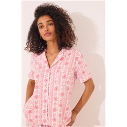 Pijama camisero Capri 100% algodón flores