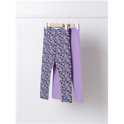 2-PACK OF LONG BASIC PLAIN AND PRINTED LEGGINGS