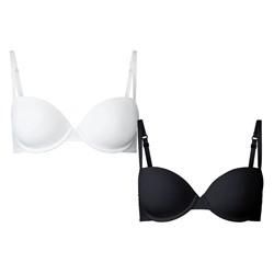 ESMARA® Lingerie BH, 2 Stück, in Plunge-Form, mit gepaddeten Cups, mit Elasthan