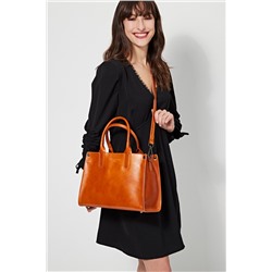 Bolso de piel Salma Camel