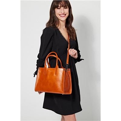 Bolso de piel Salma Camel