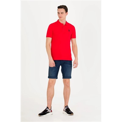 Erkek Kırmızı Basic Polo Yaka Tişört