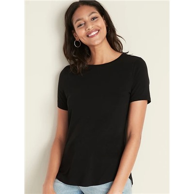 Luxe Crew-Neck Tee for Women