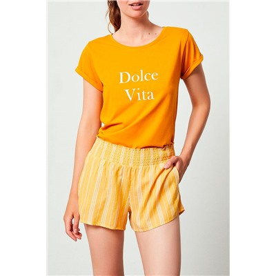 Short Cajou Mostaza ocre