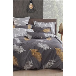 Ev & Ev Home Kolay Ütülenir Nevresim Takımı Çift Kişilik Olivia Altın-gri Ep-028698