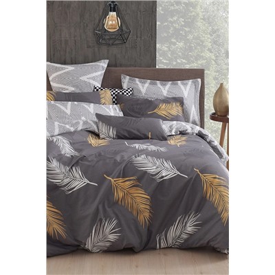 Ev & Ev Home Kolay Ütülenir Nevresim Takımı Çift Kişilik Olivia Altın-gri Ep-028698