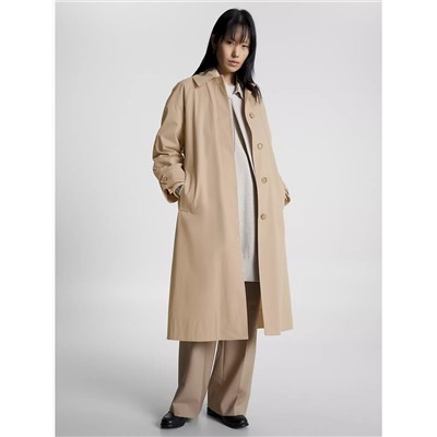 Tommy Hilfiger Peached Cotton Mac Coat