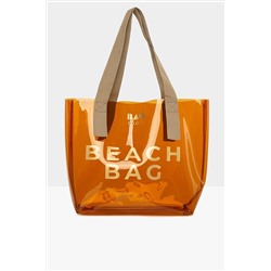 Bagmori Vizon Kadın Beach Bag Baskılı Şeffaf Plaj Çantası M000007257