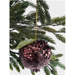 Игрушка елочная, 10 см, пенопласт/пластик, бордовая, Гранат, New year