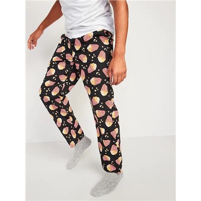Printed Poplin Pajama Pants for Men