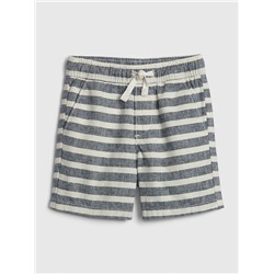 Toddler Print Linen Pull-On Shorts