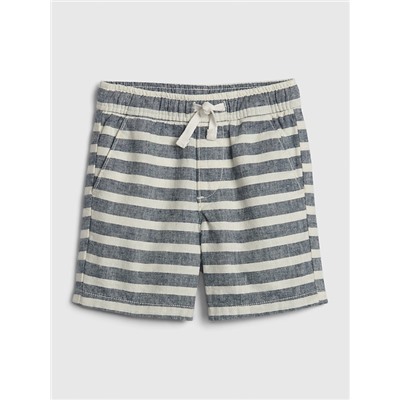 Toddler Print Linen Pull-On Shorts