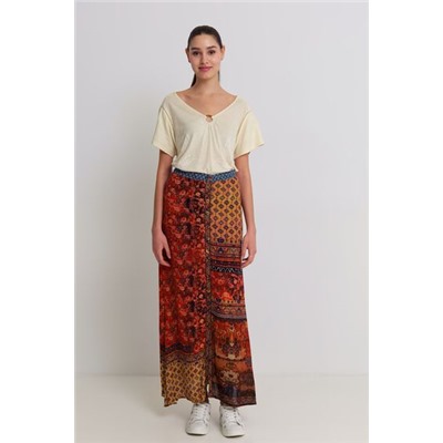 Falda larga floral