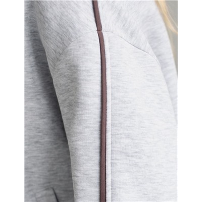 Бомбер среднего объема из эластичного футера трехнитики c начесом