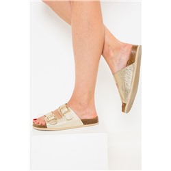 Sandalias destalonadas Dorado