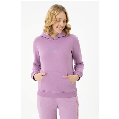 Kadın Lila Basic Sweatshirt