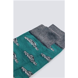 Calcetín algodón coche retro