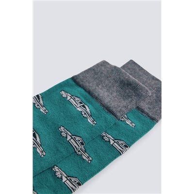 Calcetín algodón coche retro