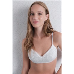 Sujetador seamless pointelle gris