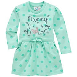 Baby Sweatkleid mit Punkte-Allover