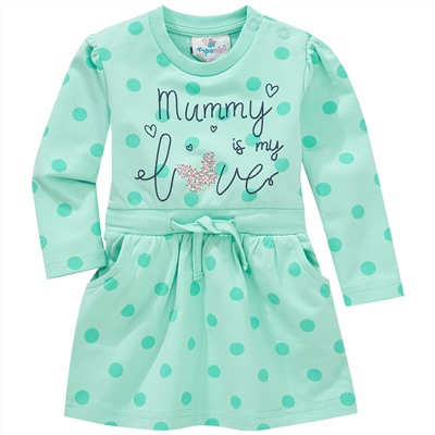 Baby Sweatkleid mit Punkte-Allover