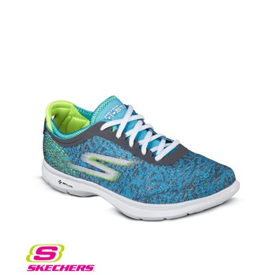 Skechers GO Step Watermark Gray/Blue Athletic Shoe