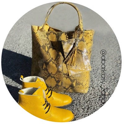 Ab.Zapatos 4619/2 AMARILLO+PELLE - Shopper PITON OCRA