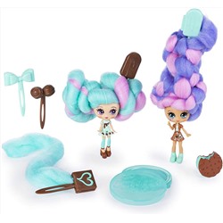 Candylocks BFF 2 Pack, 3-Inch Cora Crème & Charli Chip, Jilly Jelly & Donna Nut, Kerry Berry & Beau Nana, Kerry Berry & Beau Nana, Mint Choco Chick & Choco Lisa, Scented Collectible Dolls with Accessories