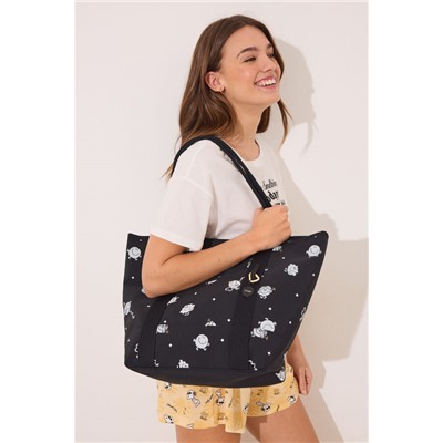 Bolso tote negro Mr. Men & Little Miss