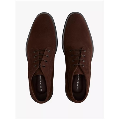 Lace-Up Suede Ankle Boot