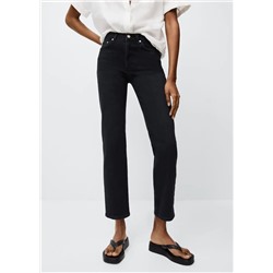 Vaqueros slim tiro medio crop -  Mujer | MANGO OUTLET España