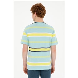 Erkek Comfort Fit Bisiklet Yaka Mint Tişört
