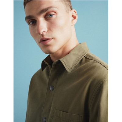 Overshirt, Men, Dark Green