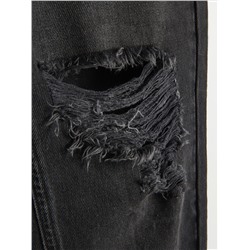 Jeans im Mom-Fit in Used-Optik