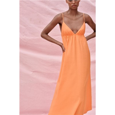 FLOWING STRAPPY MIDI DRESS