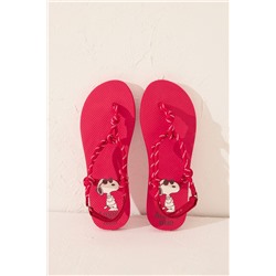 Chanclas cuerda Snoopy rojo