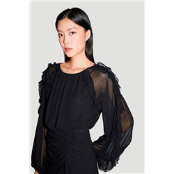 Vestido recto Negro