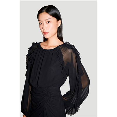 Vestido recto Negro