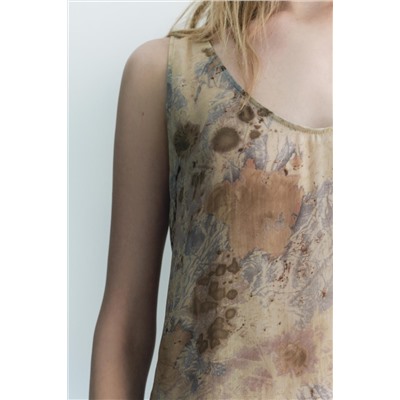 ZW COLLECTION PRINTED SEMI-SHEER TOP